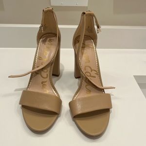 Sam Edelman Tan Leather Heeled Sandals